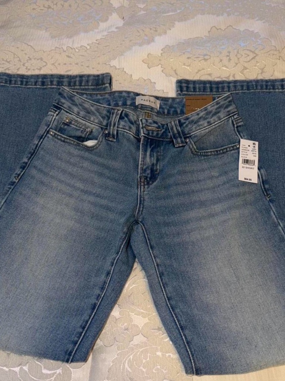 PacSun Women's Light Blue Straight Leg Jeans